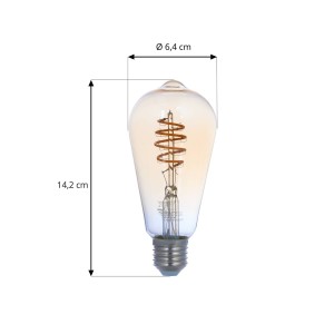 LUUMR Slimme LED lamp E27 ST64 amber 4.9W Tuya WLAN