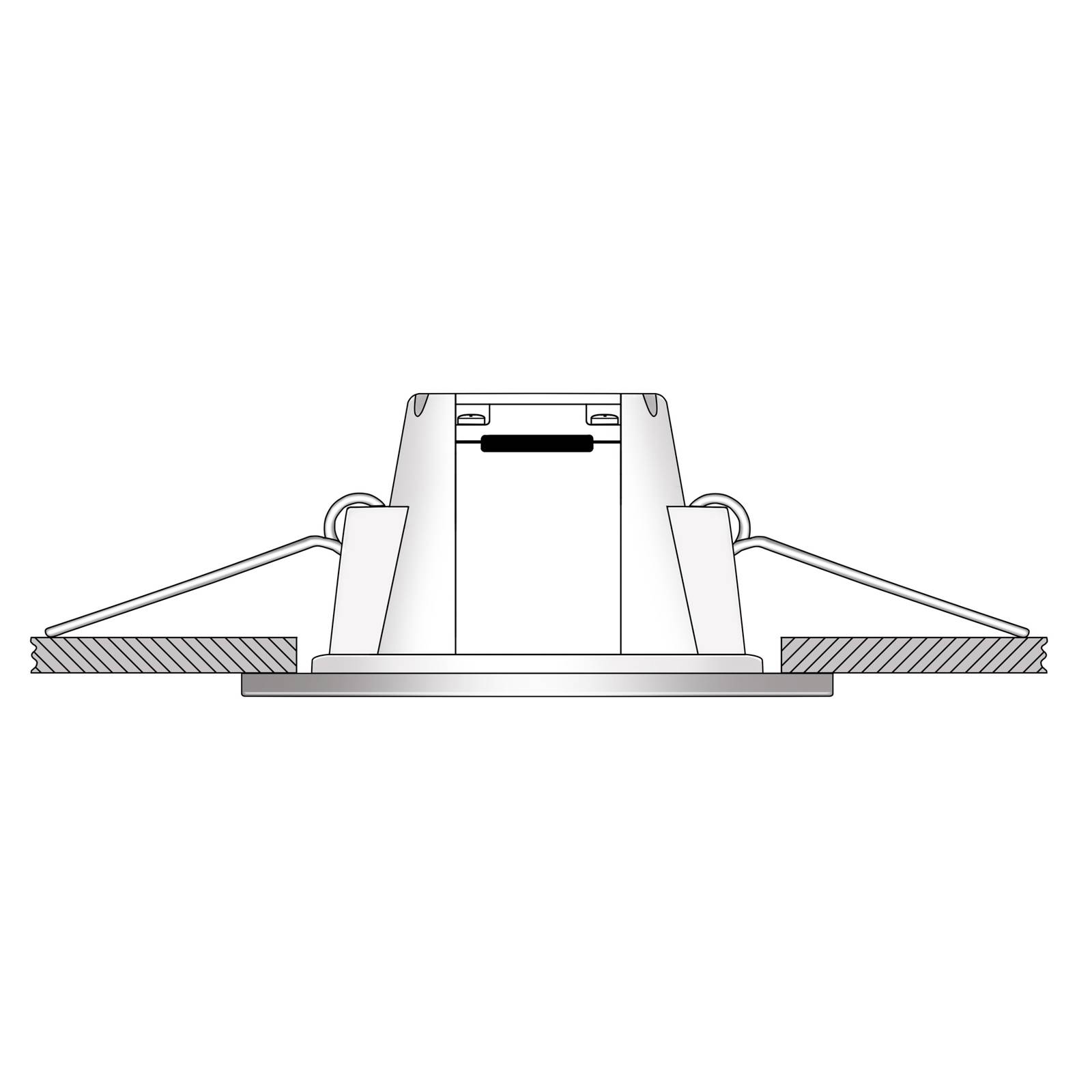 Ledino led inbouwlamp holstein ip65, 116° star, wit