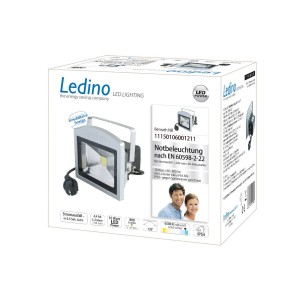 Ledino LED spot Benrath NB, noodverlichting met oplaadbare batterij