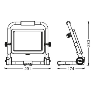 Ledvance LED-Worklight Value R-Stand spot 50W