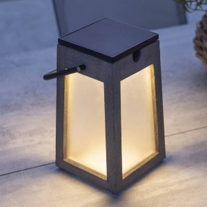 Les Jardins LED solarlantaarn Tecka draagbaar, Duratek 25 cm