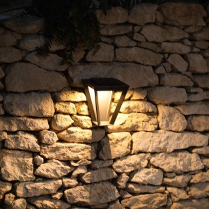 Les Jardins LED solarwandlamp Metro met sensor, grijs