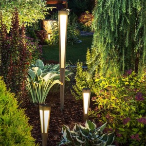 Les Jardins LED zonenergiefakkel Tecka, sensor, 120cm, Duratek