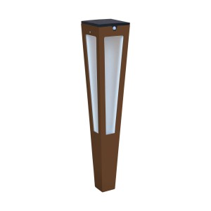 Les Jardins LED zonne-energiefakkel Tinka sensor 62 cm corten