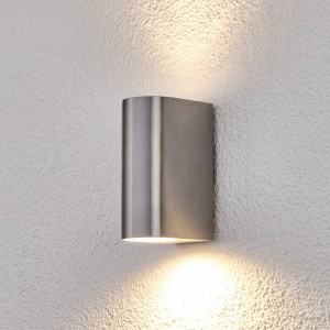 Lindby 2-lamps aluminium buitenwandlamp Idris