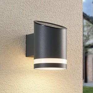 Lindby Bentlas buitenwandlamp op zonne-energie, antraciet