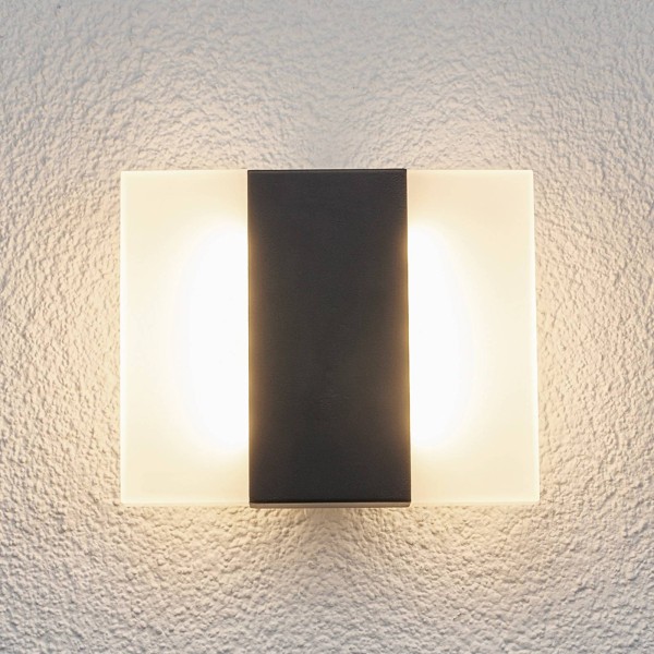 Lindby borje led wandlamp in hoekige vorm 2