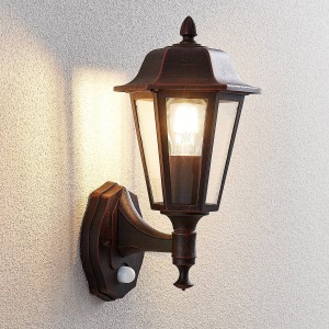 Lindby Buitenwandlamp Noor met bewegingsmelder