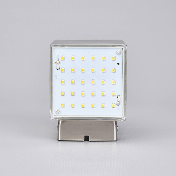 Lindby compacte led buitenwandlamp lydia rvs 3