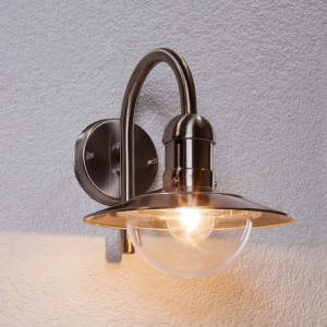 Lindby Damion – moderne roestvrijstalen buitenwandlamp