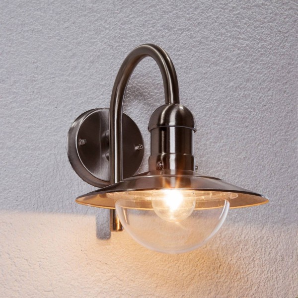 Lindby damion - moderne roestvrijstalen buitenwandlamp