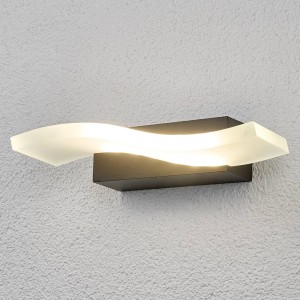 Lindby Golfvormige LED-buitenwandlamp Jirka