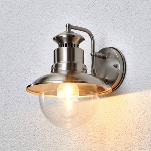 Lindby Gwendolyn – RVS-buitenwandlamp