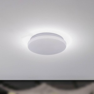 Lindby LED buiten plafondlamp Kirkola, 4000 K, Ø 26 cm, wit