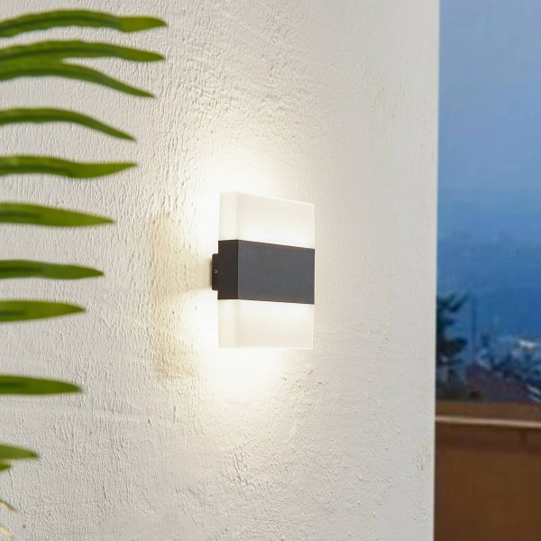 Lindby led buitenwandlamp branor