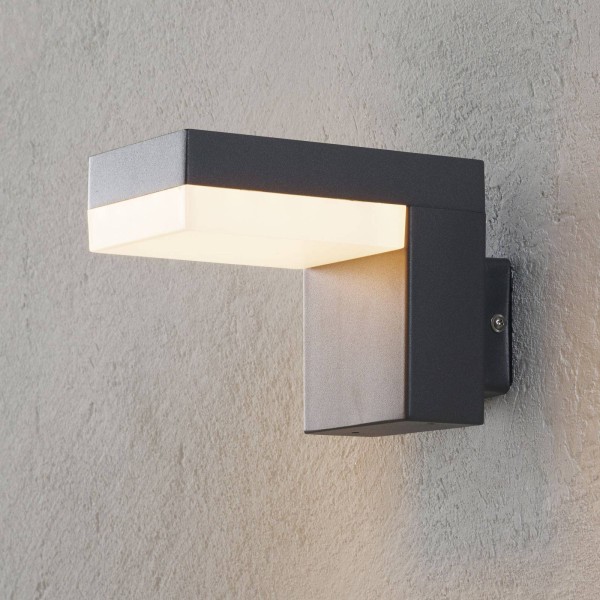 Lindby led buitenwandlamp dionys in donkergrijs