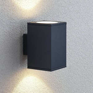 Lindby LED buitenwandlamp Mekita, twee lampjes