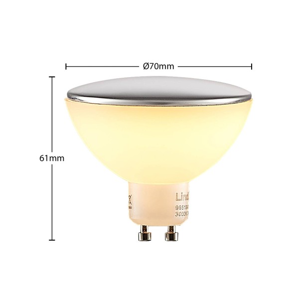 Lindby led kopspiegellamp gu10 5w cct chroom