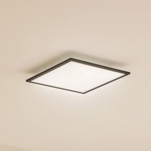 Lindby LED paneel Enhife, zwart, 39,5×39,5 cm