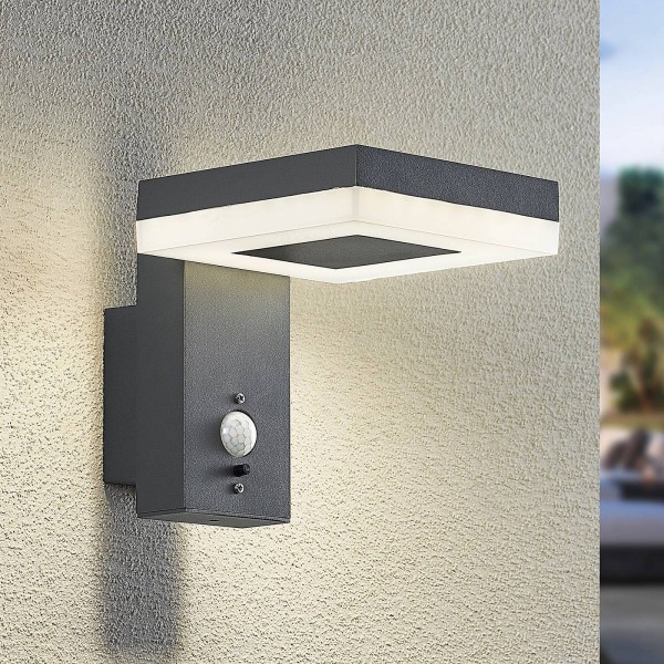 Lindby laira led solar buitenwandlamp