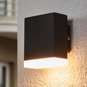 Lindby Moderne LED buitenwandlamp Aya in zwart