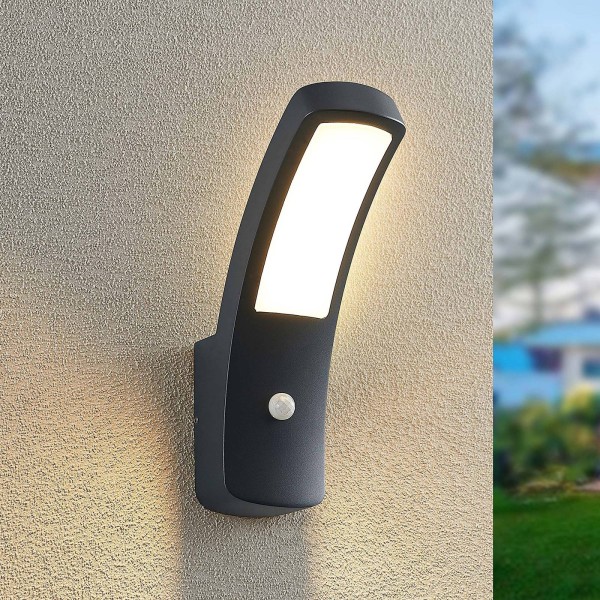 Lindby moshe led buitenwandlamp met sensor