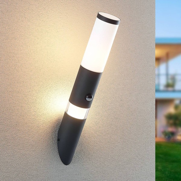 Lindby okari buitenwandlamp met sensor fakkel