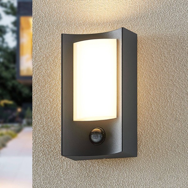 Lindby olega led buiten wandlamp met sensor