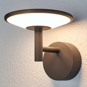 Lucande Antraciet gekleurde LED buitenwandlamp Fenia