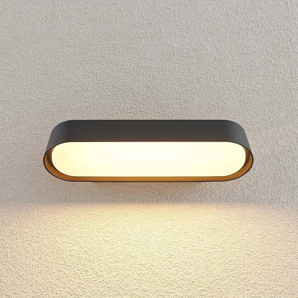 Lucande badriya led buitenwandlamp breedte 25 cm 3