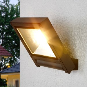 Lucande Donkergrijze LED spot Maico voor buiten