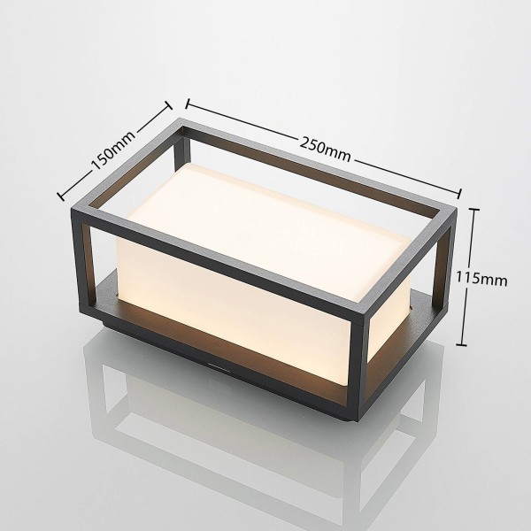 Lucande ilirian led buiten wandlamp in aluminium 2