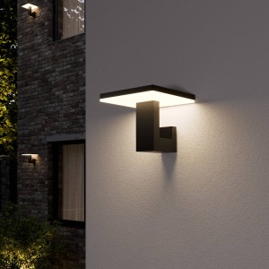 Lucande LED buiten wandlamp Olesia, vierkante vorm