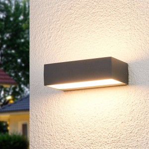 Lucande Lissi – LED outdoor wandlamp in hoekige vorm