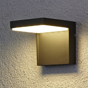 Lucande Moderne led-buitenwandlamp Rachel van aluminium