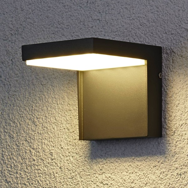 Lucande moderne led-buitenwandlamp rachel van aluminium