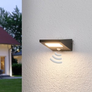 Lucande Naar onder schijnende Solar-buitenwandlamp Felin