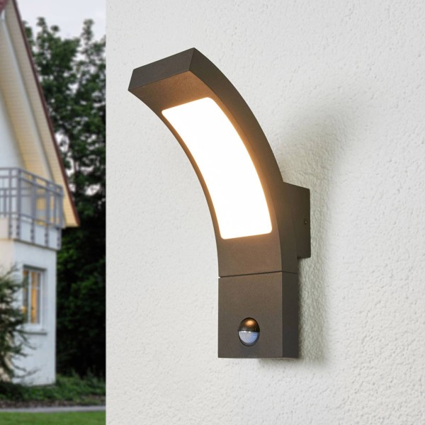 Lucande sensor-buitenwandlamp juvia met led's