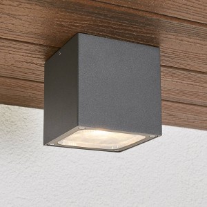 Lucande Tanea – LED plafondlamp in kubusvorm, IP54