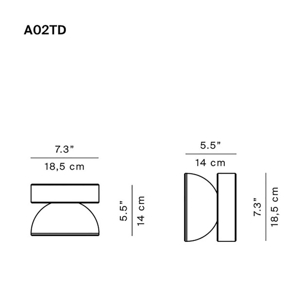 Luceplan nui d led buitenwandlamp van beton dali 1