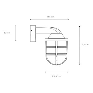 Lucide Buitenwandlamp Lewis, zwart