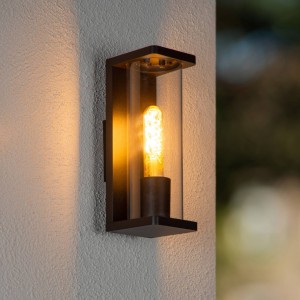 Lucide Buitenwandlamp Sligo, IP65, zwart, hoogte 27,8cm