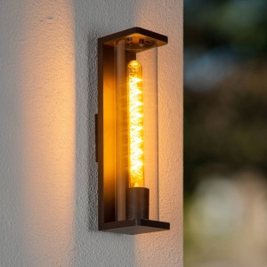 Lucide Buitenwandlamp Sligo, IP65, zwart, hoogte 39,2cm