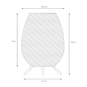 Lucide LED buiten tafellamp Colin, accu, 36 cm, naturel