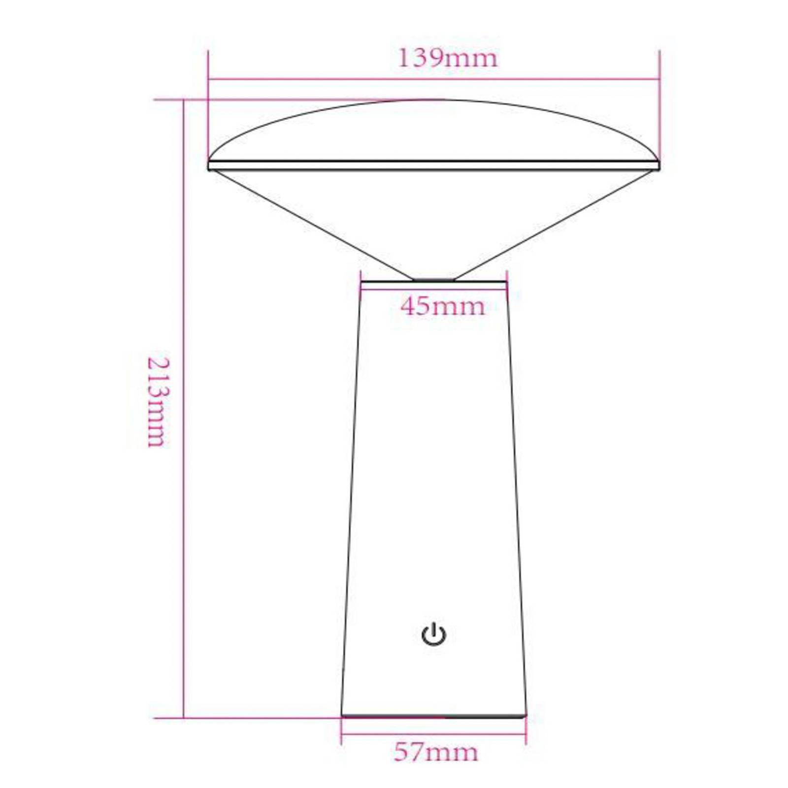 Lucide led buiten tafellamp jive, accu, dimbaar, zwart