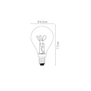 Lucide LED lamp E14 3W druppel amber 2.200K dimbaar