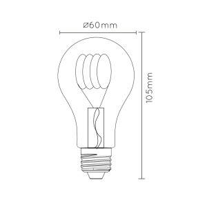 Lucide LED lamp E27 A60 4W 2.200K amber dag/nacht sensor