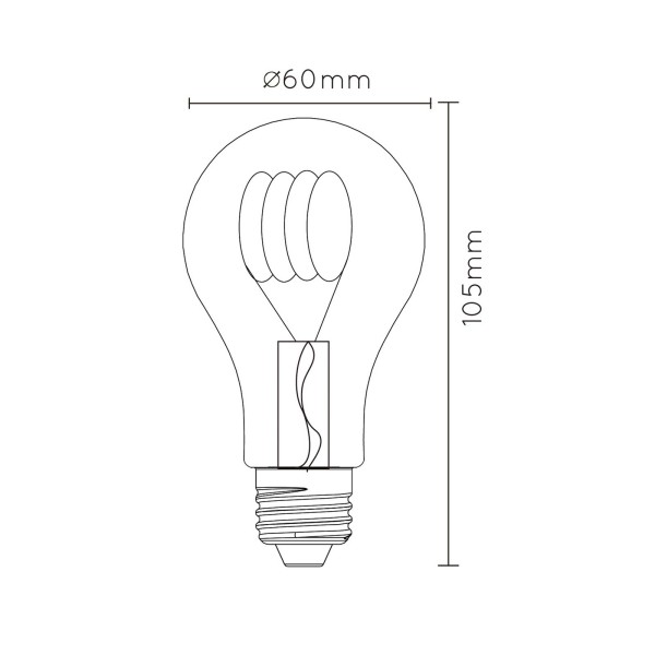 Lucide led lamp e27 a60 4w 2. 200k amber dag/nacht sensor