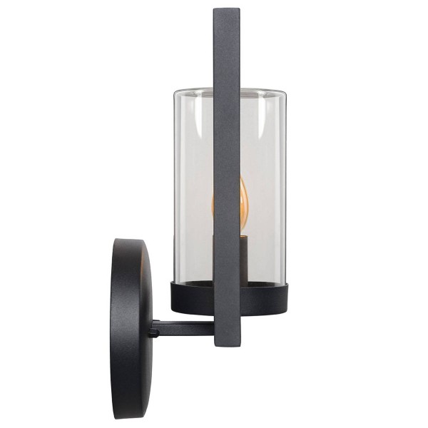 Lucide nispen buitenwandlamp met metalen frame 2