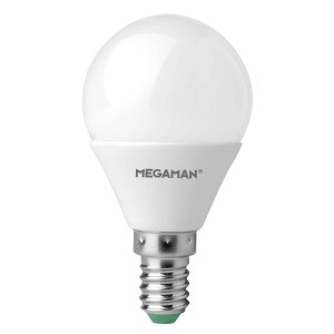 MEGAMAN LED lamp E14 druppel 3.5W, warmwit, dimbaar